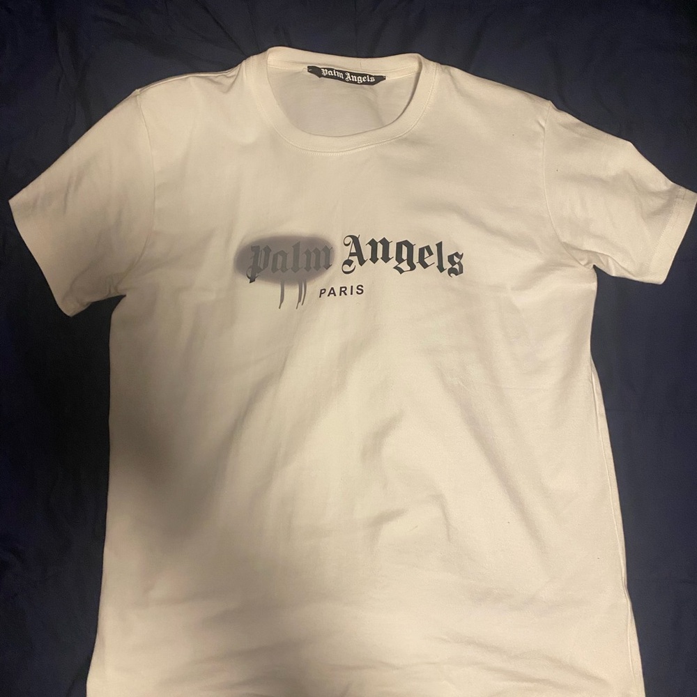 Grey and white Palm Angels T-shirt
